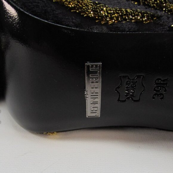 Jennifer Le BLK GLD X (RUNWAY) Thigh Boots RETAILS $1,150 REAL LEATHER & FOX FUR - Picture 7 of 10